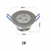 3W AC220V LED Deckenleuchte Deckeneinbauleuchte Dimmbar Schwenkbar