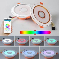 7,5W AC220V Bluetooth RGBW Farbwechsel LED Deckenleuchte mit Lautsprecher