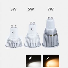 3W/5W/7W AC230V GU10 Sockel COB LED Spotlampe Leuchtmittel Glühlampe Dimmbar
