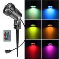 6W AC220V RGB LED Gartenspot Erdspießstrahler mit EU Stecker IP65