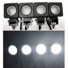 10W 12V 24V Eckig CREE LED Arbeitsscheinwerfer Zusatzscheinwerfer Schwarz/Weiß IP67