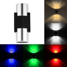 6W/3x2W AC220V Zylinder LED Doppel Kopf Wandleuchte Wandlampe Up und Down für Innen IP20