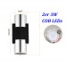 6W/3x2W AC220V Zylinder LED Doppel Kopf Wandleuchte Wandlampe Up und Down für Innen IP20