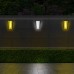 6-LED Warm&Weiss Solar LED Wandleuchte Wandlampe Solarleuchte 8 Lichtmodi