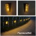 6LEDs Orange Gelb Solar LED Solarleuchte Wandlampe Flammenlicht Flammeneffekt Aussen