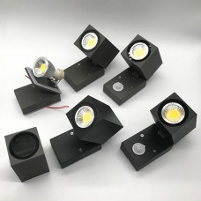 5W COB/GU10 LED Wandleuchte Einstellbar mit/ohne Bewegungsmelder