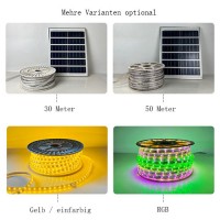 10/20/30/50Meter Solar LED Flexibel Sreifen Lichterkette Lichtschlauch IP65