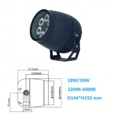 18W/24W AC220V/DC24V LED Fluter Außen Strahler Scheinwerfer 15/30/45 Grad