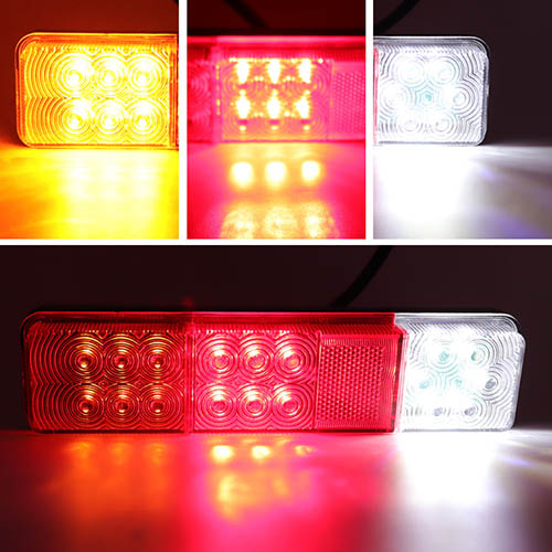 Rot Gelb Weiß 12V 24V LED Warnleuchte Heckleuchte Blinker für LKW