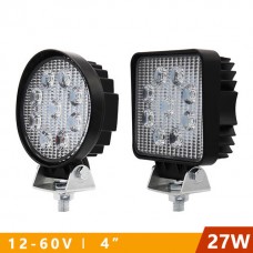 27W DC12V-60V LED Arbeitsscheinwerfer Zusatzscheinwerfer IP67 Spot Beam/Flood Beam